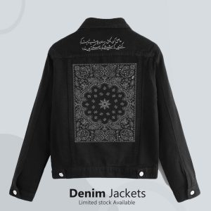 Denim Art Jacket Black Color (UNISEX)