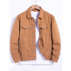 Denim Jacket Mud Brown Color (UNISEX)