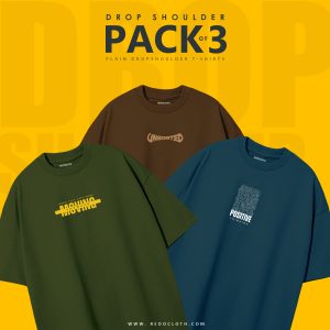 DROP SHOULDER T-Shirts Pack of 3 (MOVING)