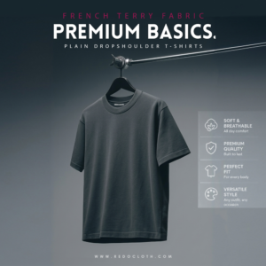 PREMIUM DROP SHOULDER TEE (TERRY FABRIC)